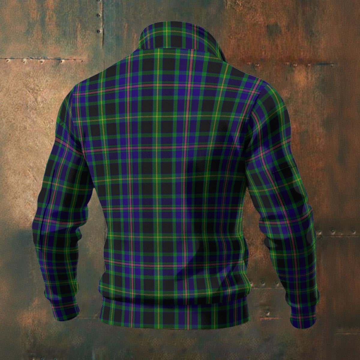 Irish - County Offaly Tartan | Men's Thick Knit Fleece Jacket
