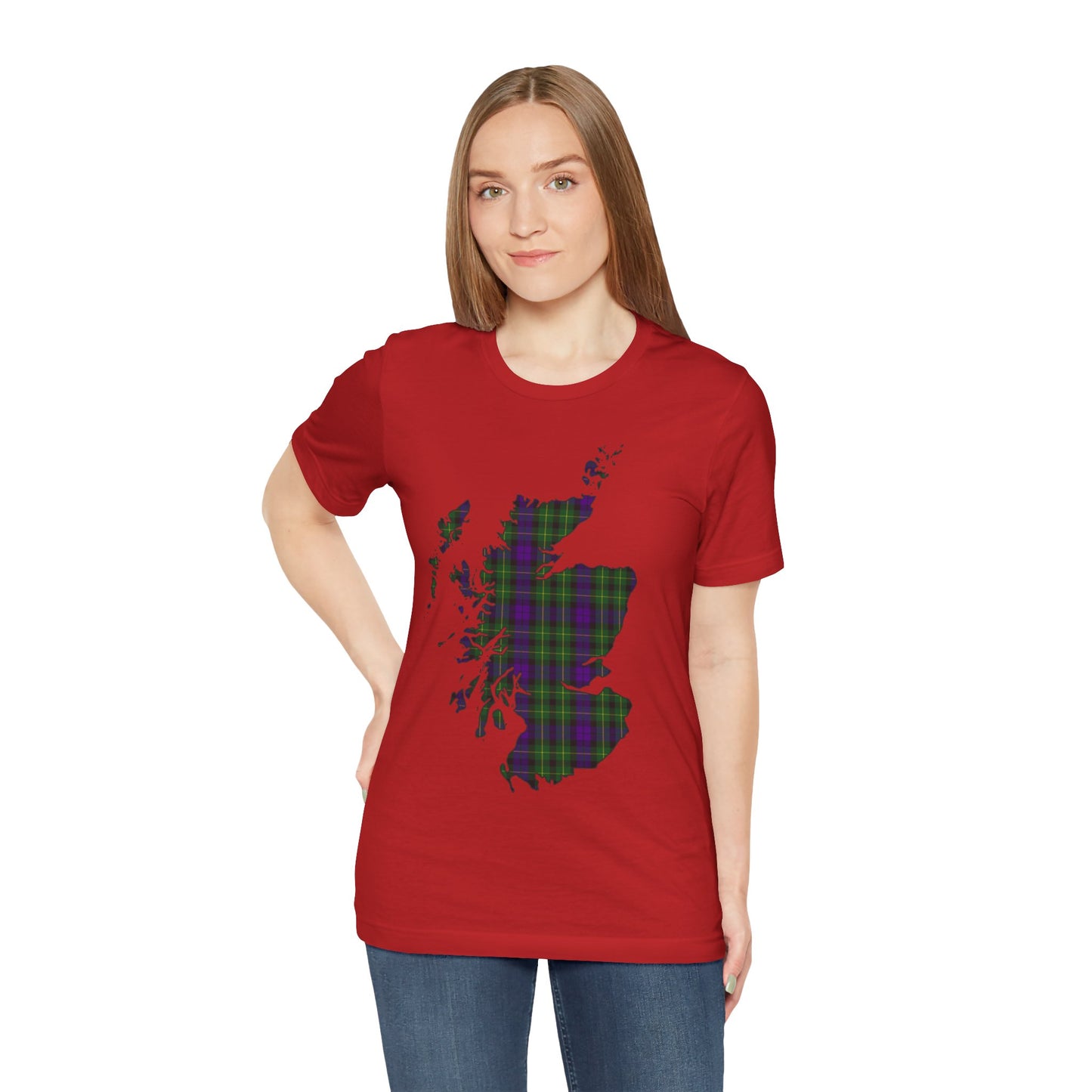 Clan Abercrombie Tartan Map | Unisex T-Shirt