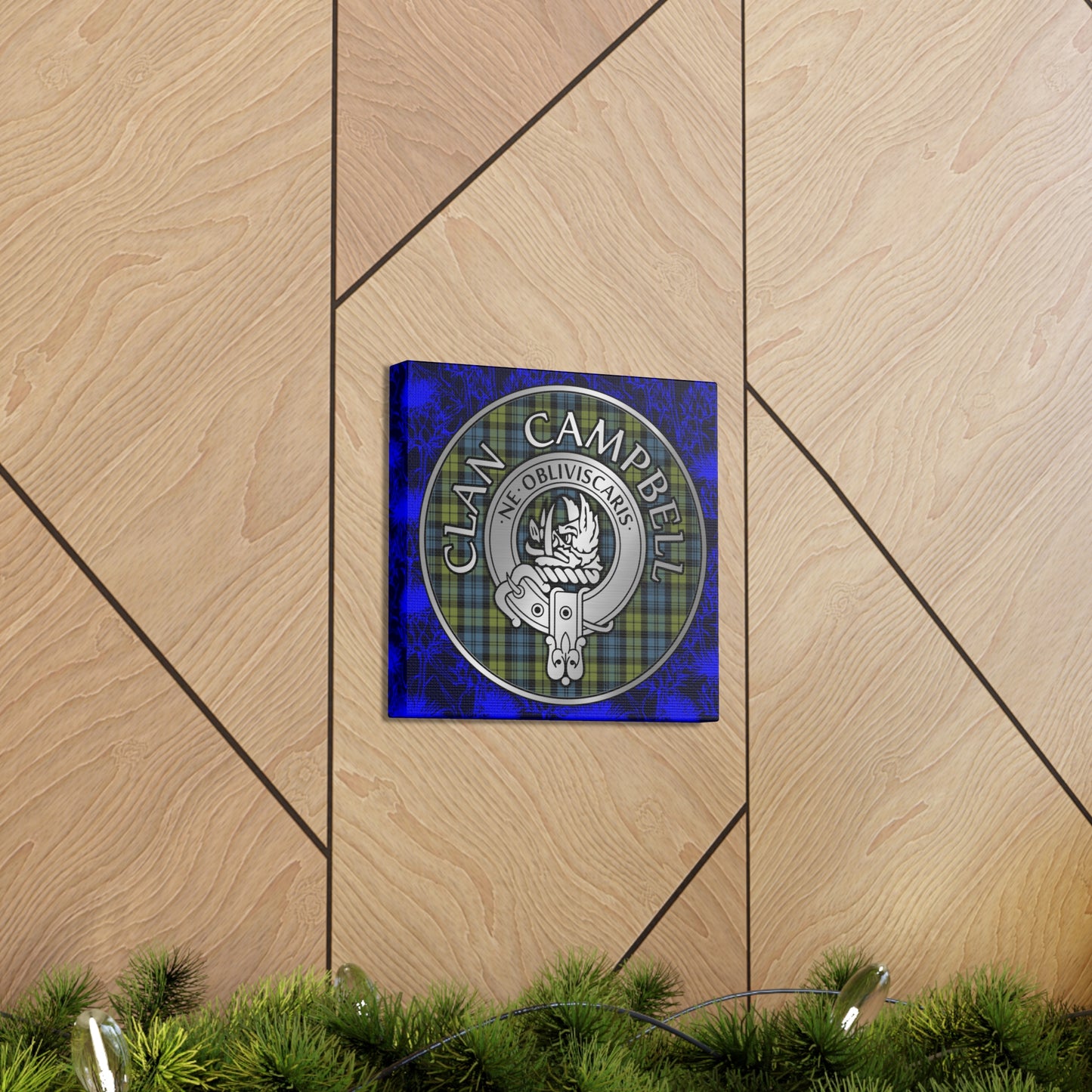 Clan Campbell Crest & Tartan Canvas Gallery Wraps