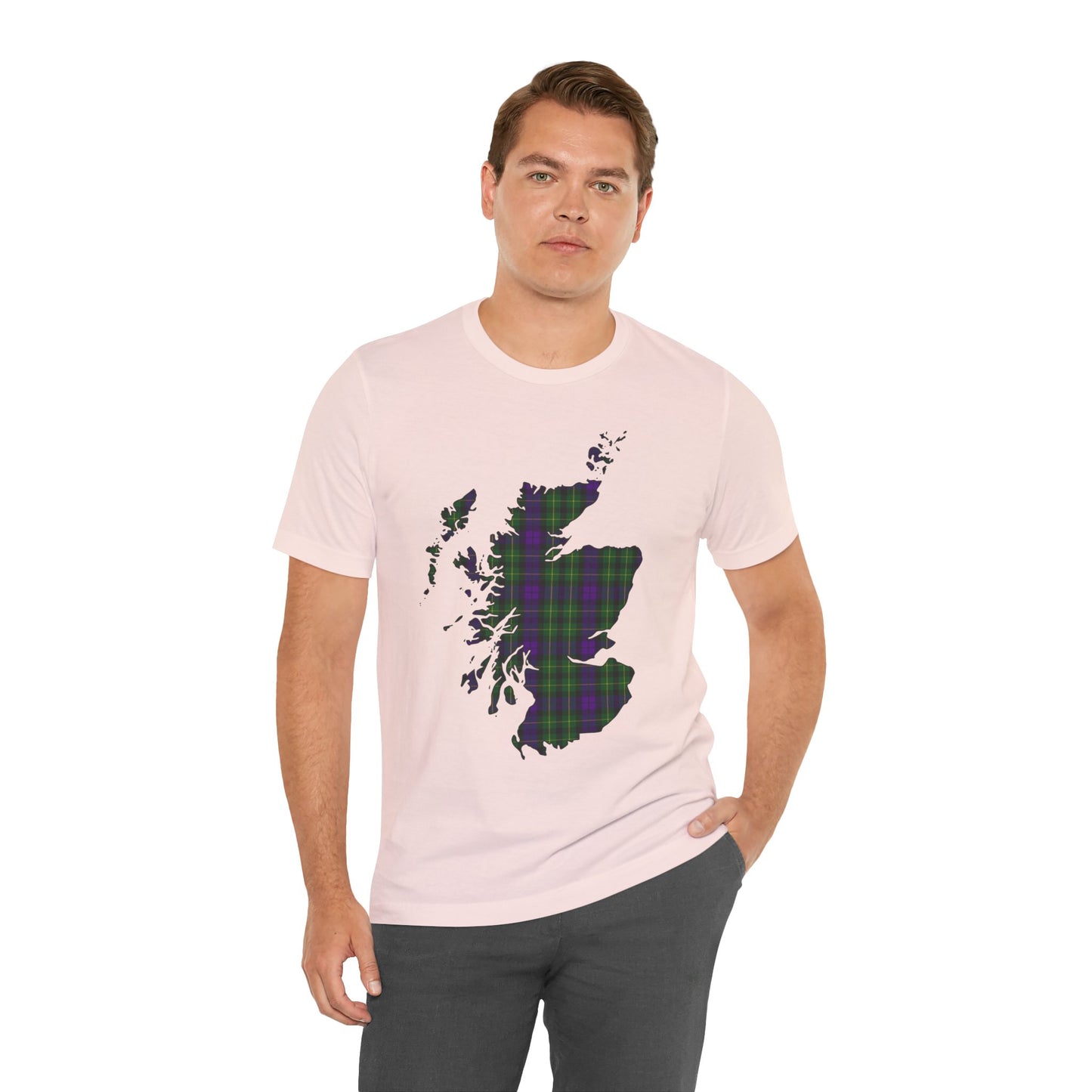 Clan Abercrombie Tartan Map | Unisex T-Shirt