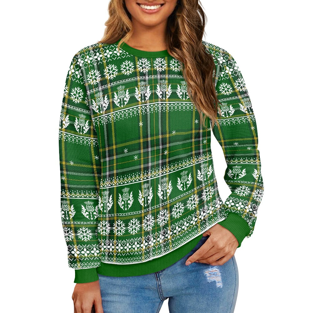 All Ireland Tartan Christmas Ugly Sweater