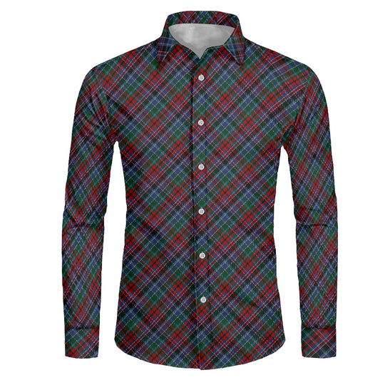 Clan Gordon Red Tartan Men's long-sleeved shirt