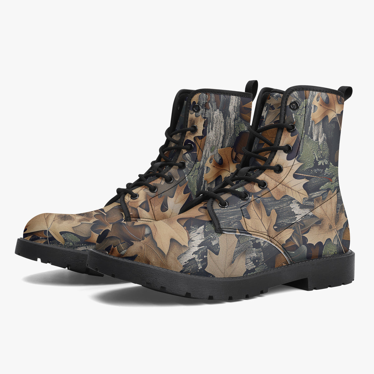 Dry Leaves - Hunting Camouflage - PU Leather Boots