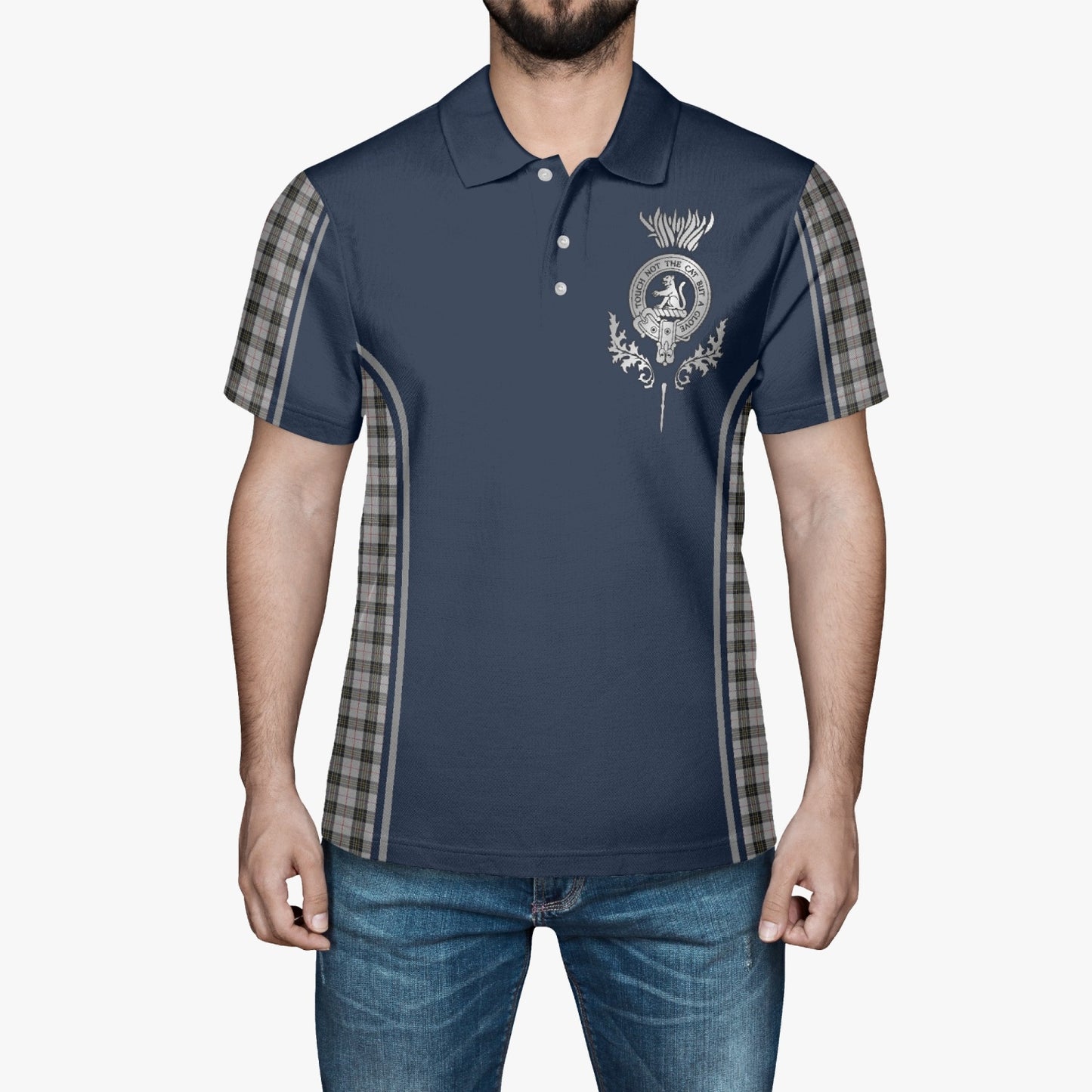 Clan MacPherson Crest & Tartan Polo Shirt