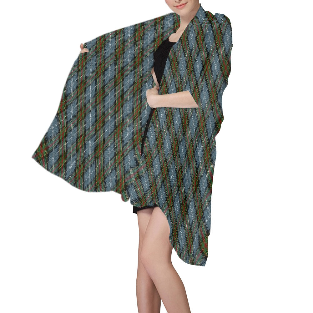 Clan Estes Tartan Bias Chiffon Scarf