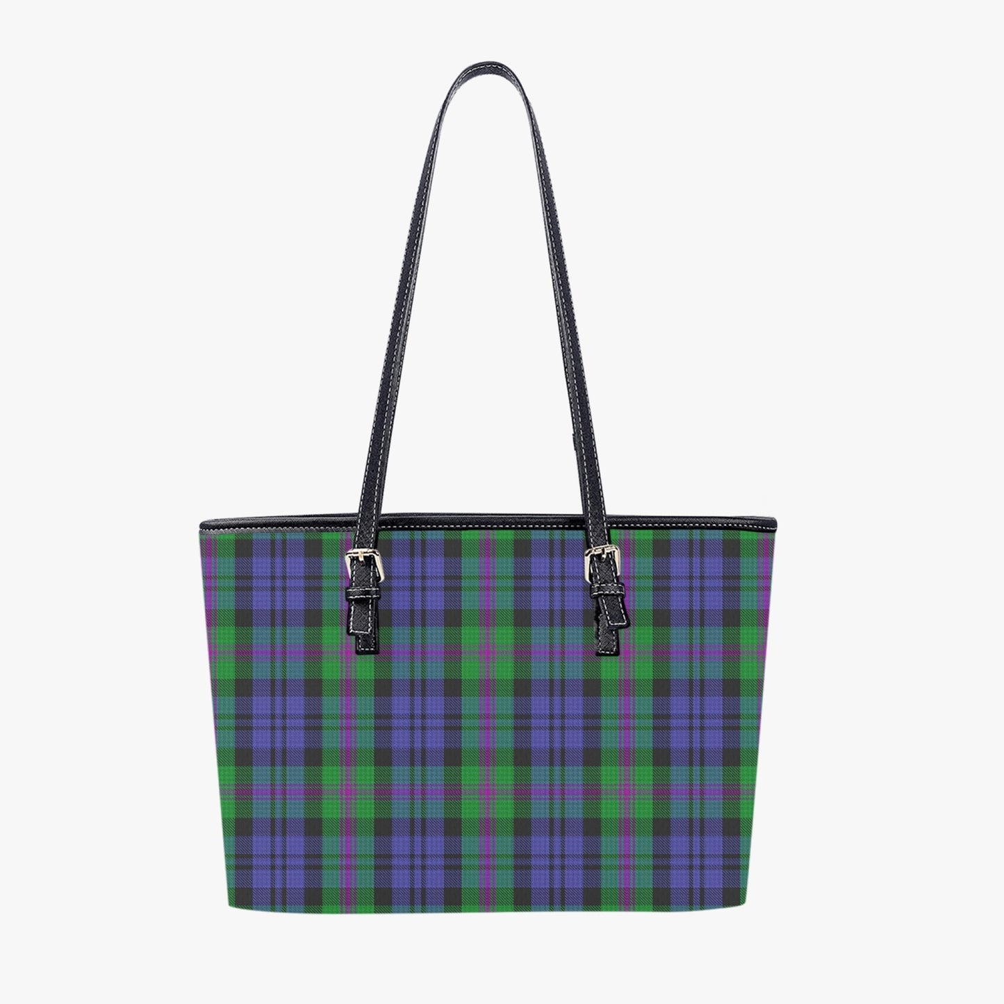 Clan Baird Tartan Large Leather Tote Bag