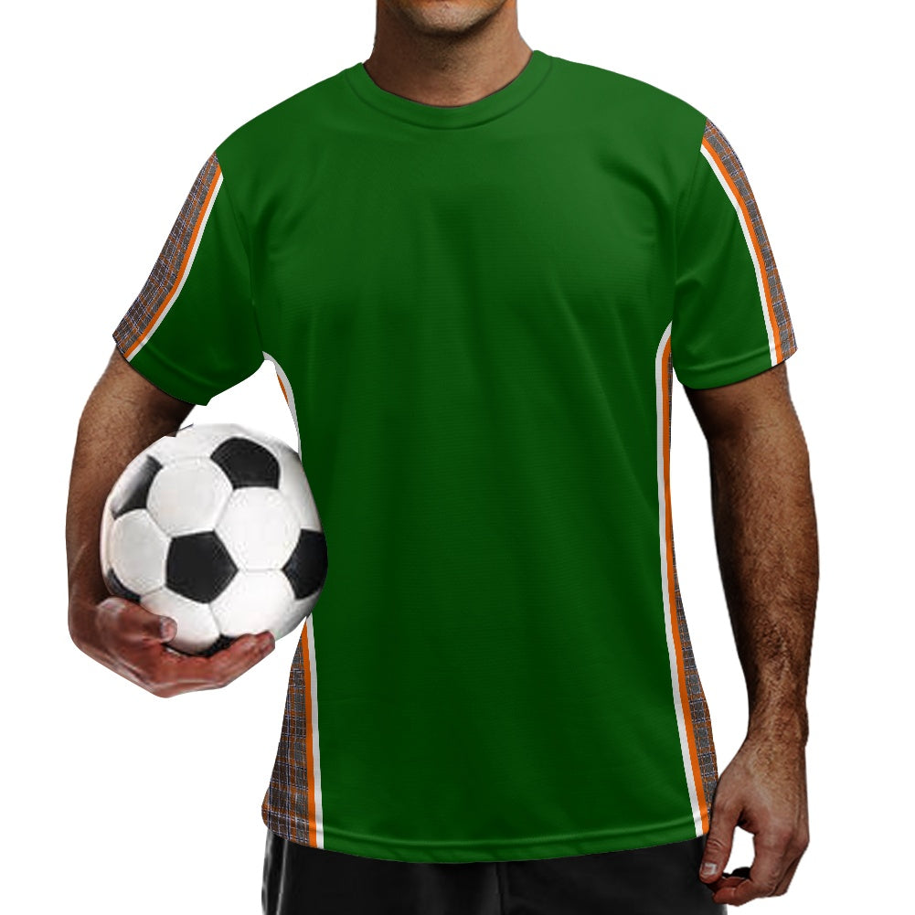Irish County Leitrim Tartan Strip Football Shirt