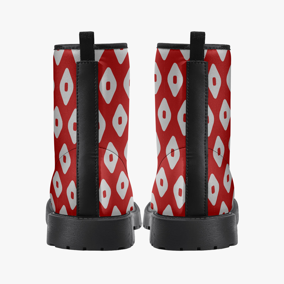 Japanese Wagara - Kanoko Red - PU Leather Boots
