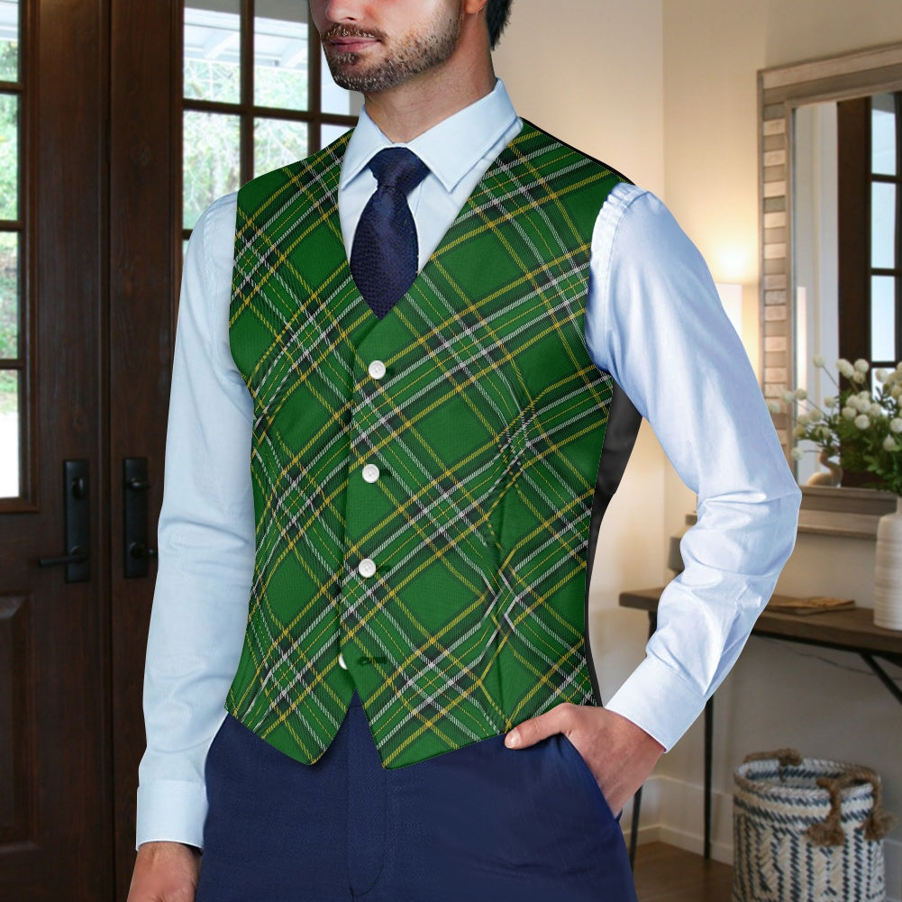 Irish National Tartan Suit Waistcoat
