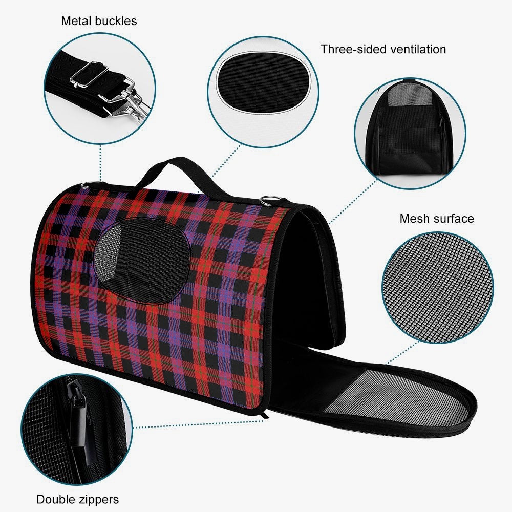 Clan Brown Tartan Pet Carrier Bag