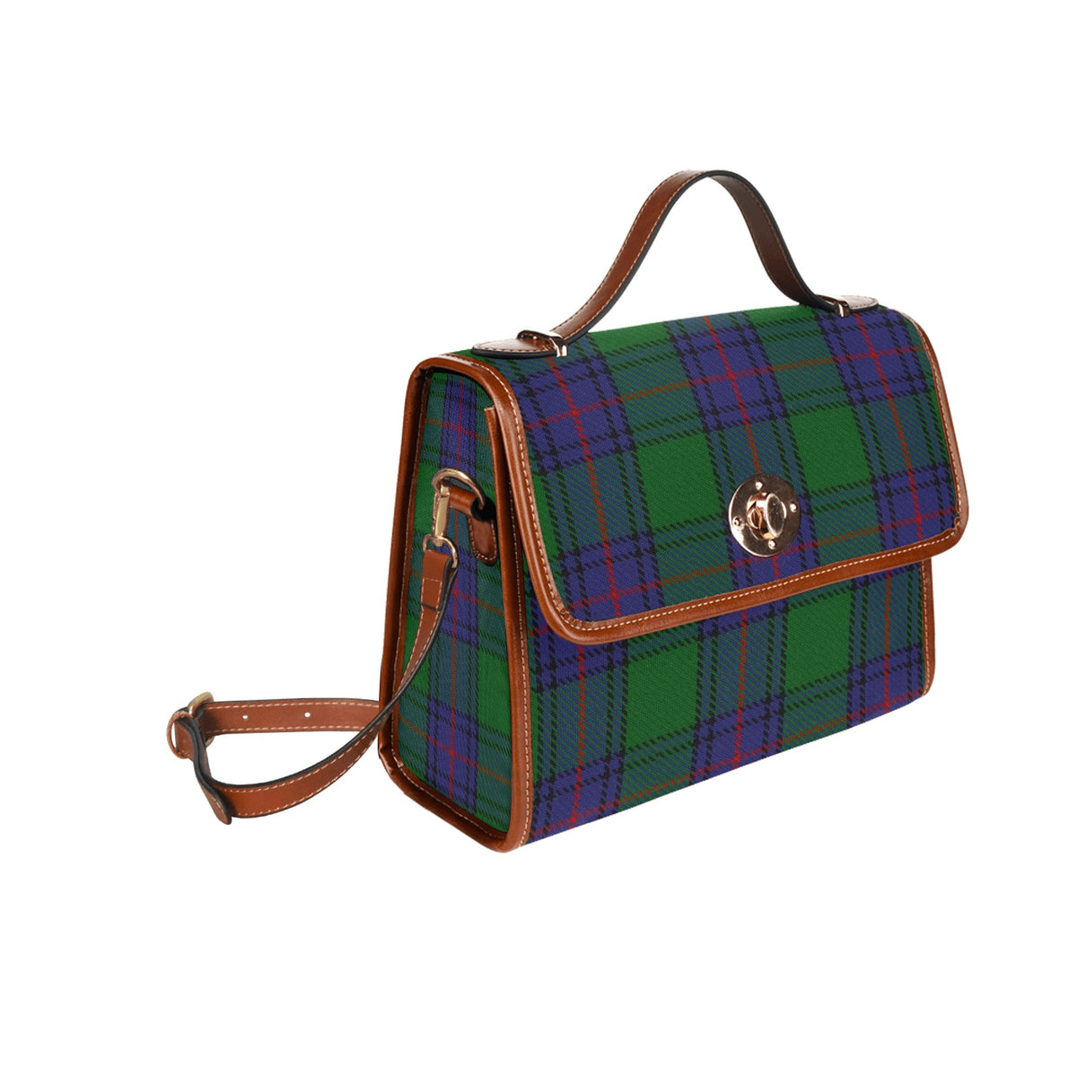 Clan Shaw Tartan Waterproof Canvas Handbag