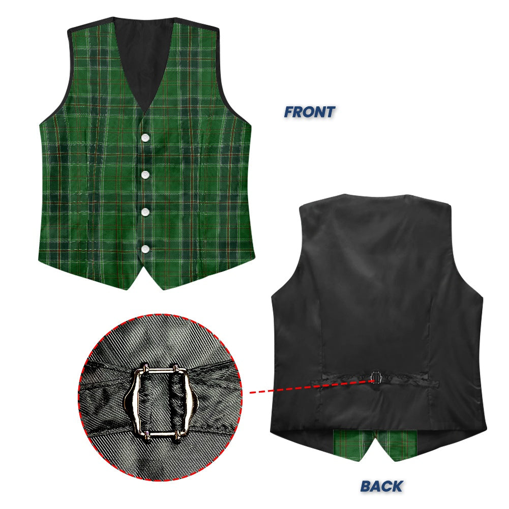 All Ireland Green Tartan Waistcoat
