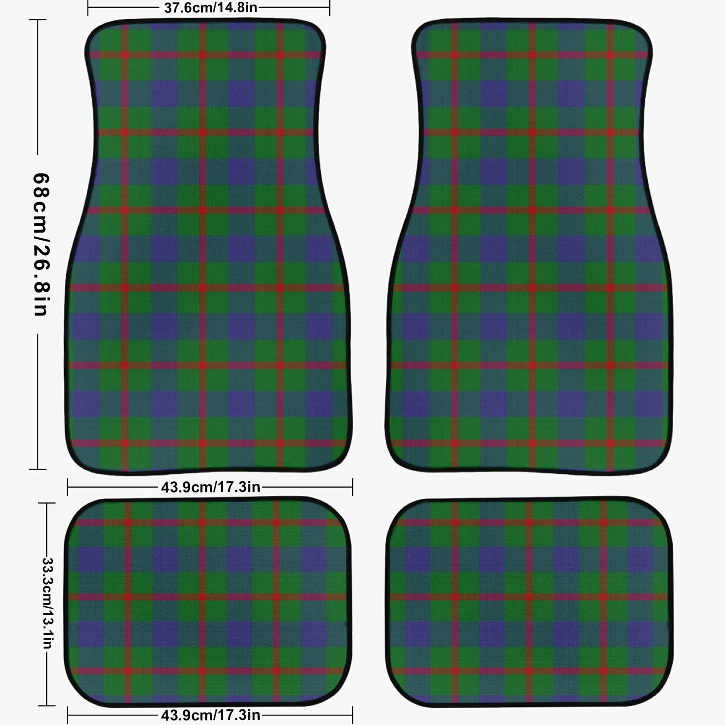 Clan Agnew Tartan Car Floor Mats - 4Pcs