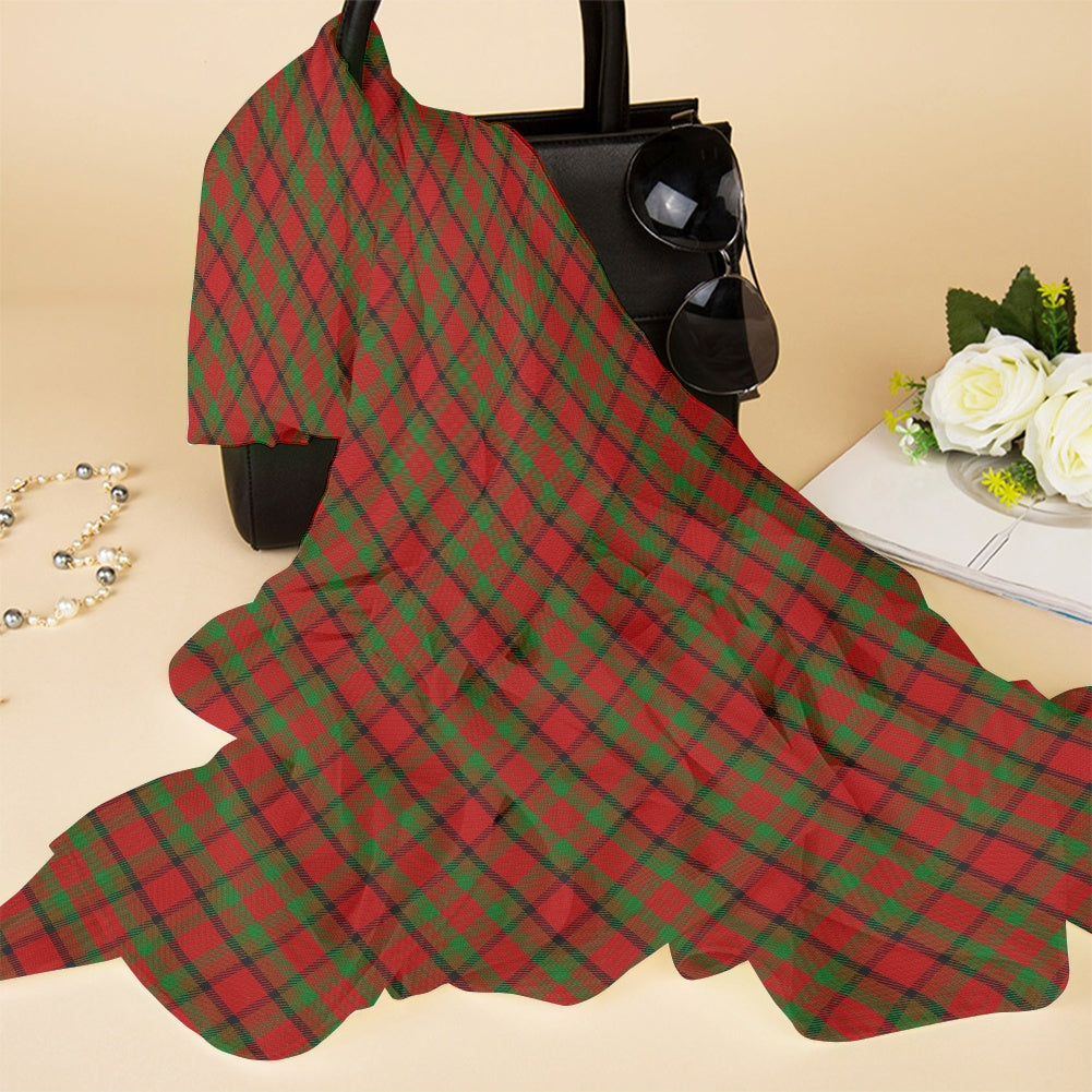 Irish County Tipperary Tartan Bias Chiffon Scarf