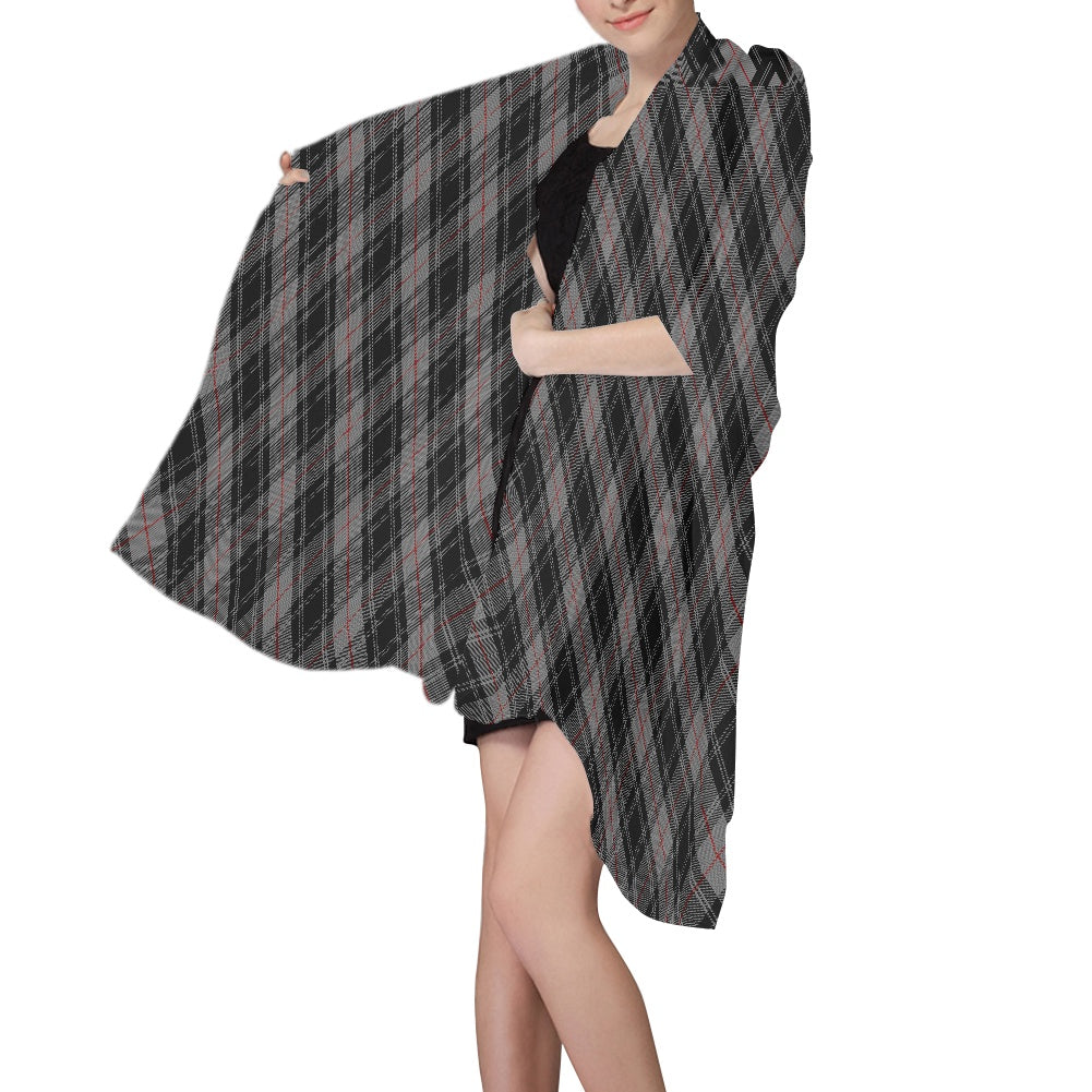 Clan Moffat Tartan Bias Chiffon Scarf