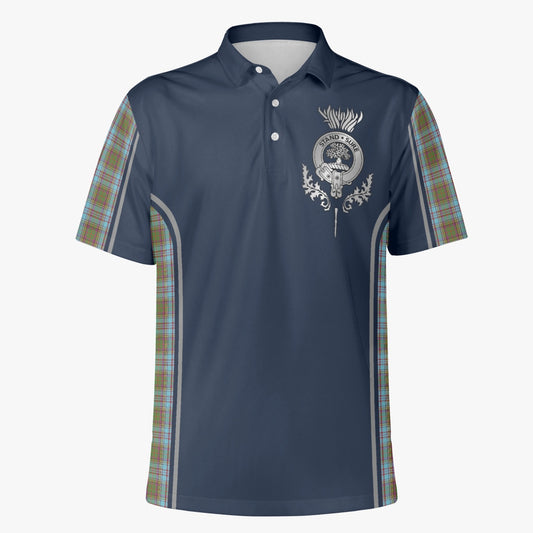 Clan Anderson Crest & Tartan Polo Shirt