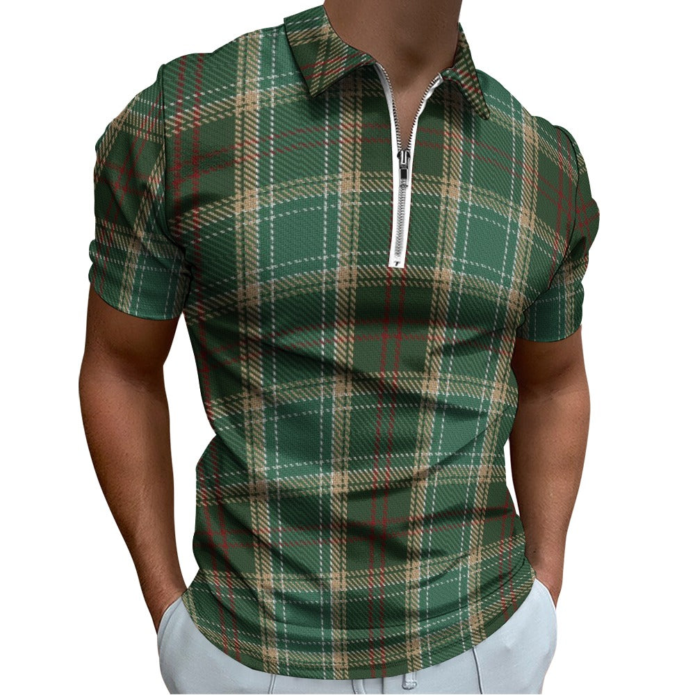 US State - Michigan Tartan Short sleeve polo shirt