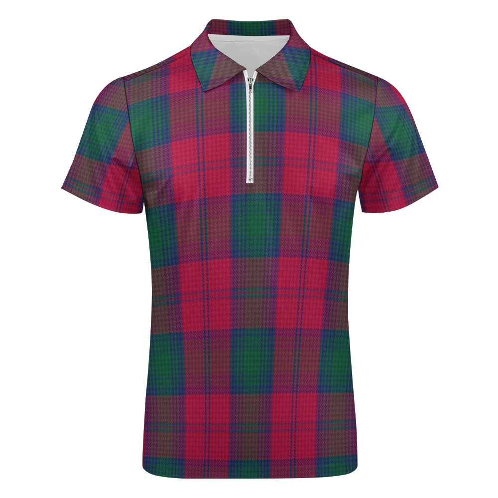 Clan Lindsay Tartan Short sleeve polo shirt