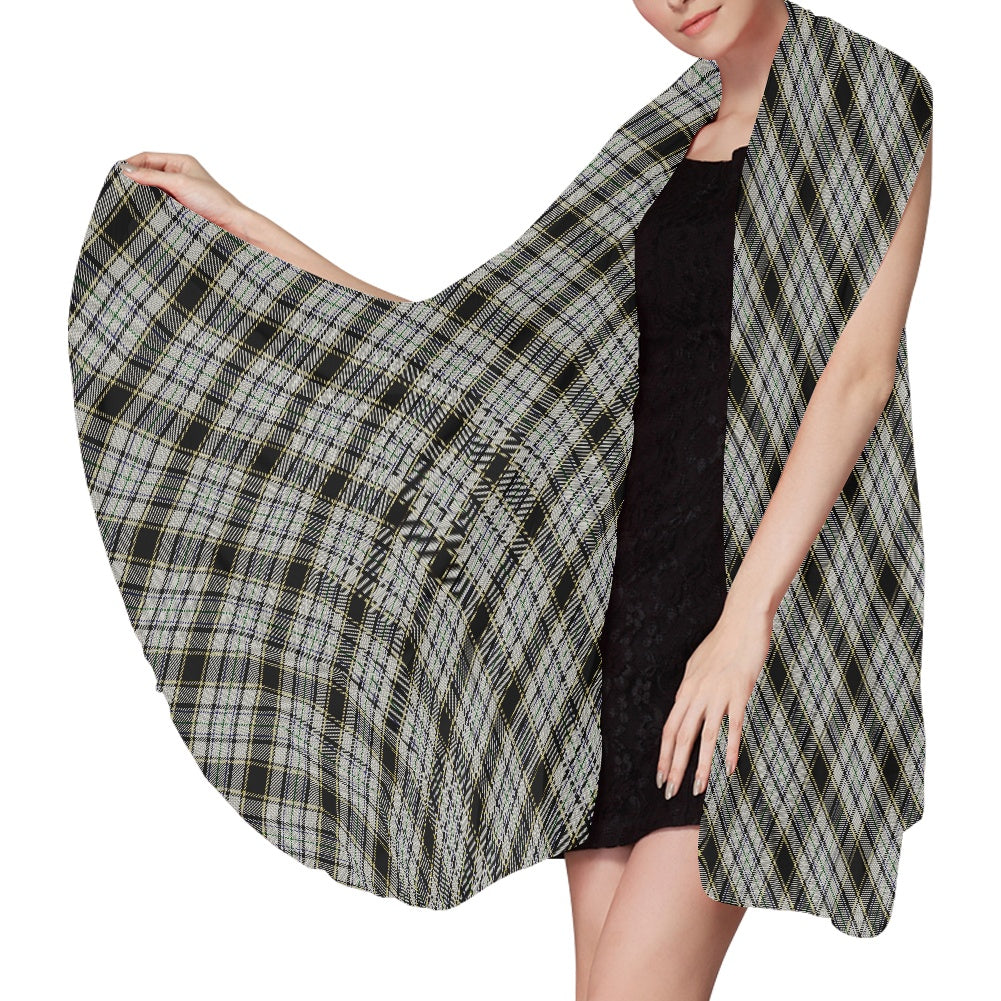 Breizh | Breton | Bretagne Bro-Roazhon Tartan Chiffon Scarf Bias
