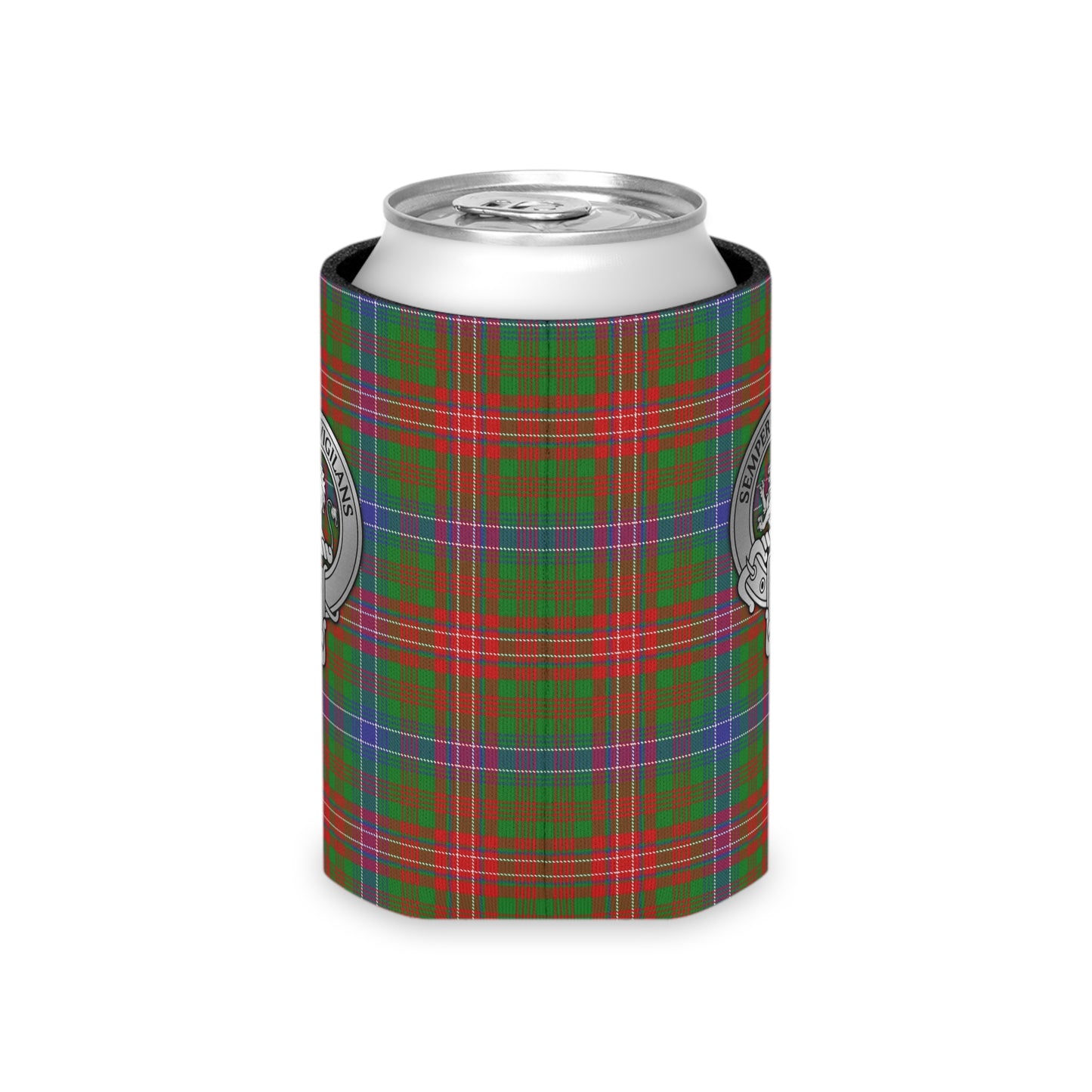 Clan Wilson Crest & Tartan Can Cooler