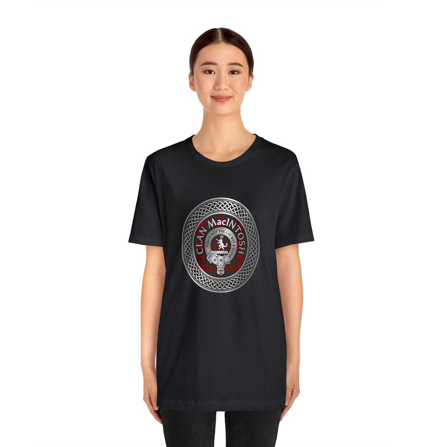 Clan MacIntosh Crest & Tartan Knot | Unisex T-Shirt