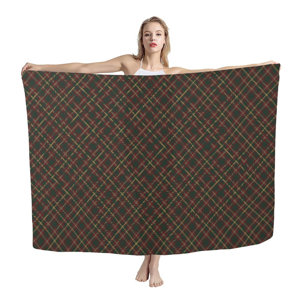 Canada - Maple Leaf Tartan Bias Chiffon Scarf