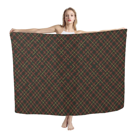 Canada - Maple Leaf Tartan Bias Chiffon Scarf