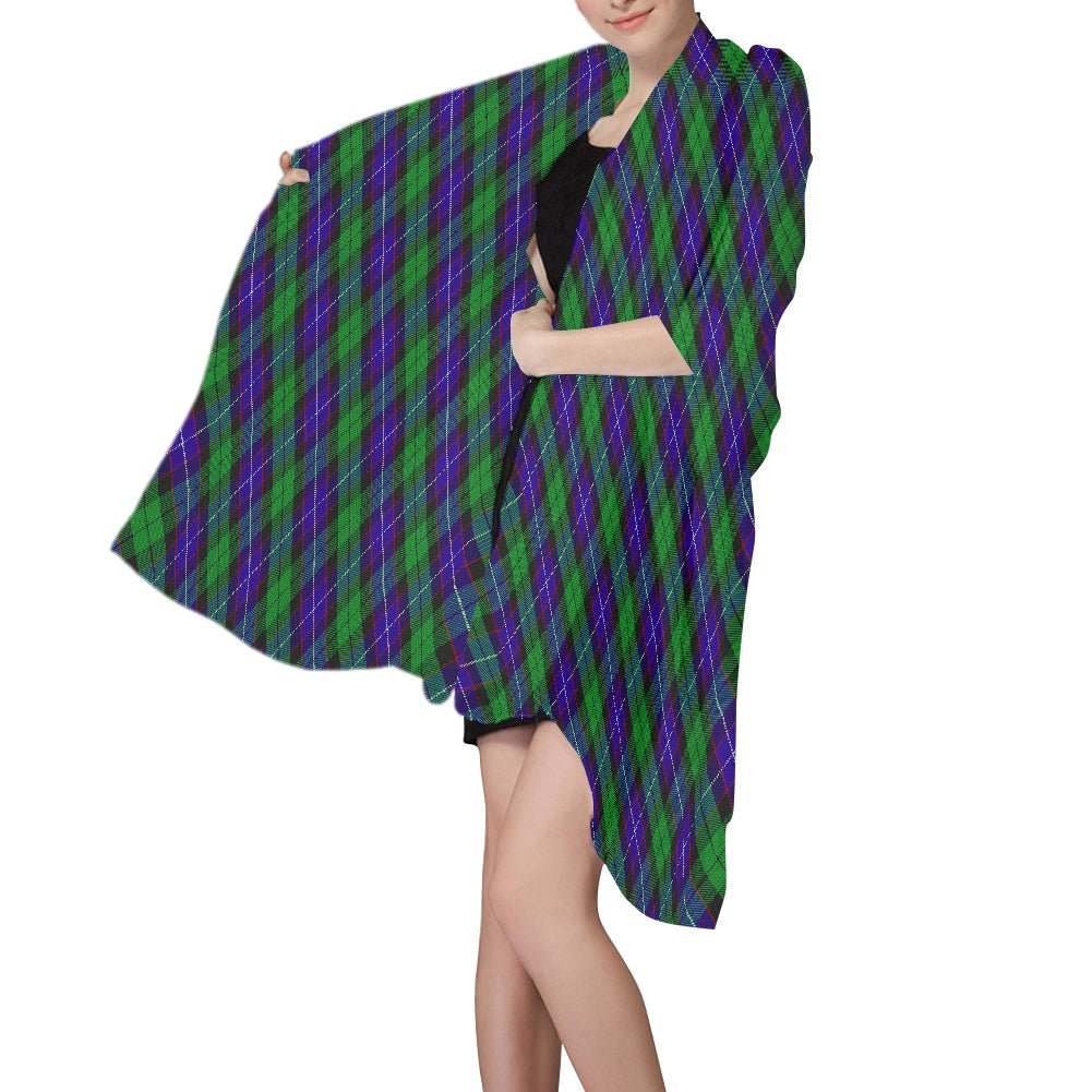 Clan Galbraith Tartan Bias Chiffon Scarf