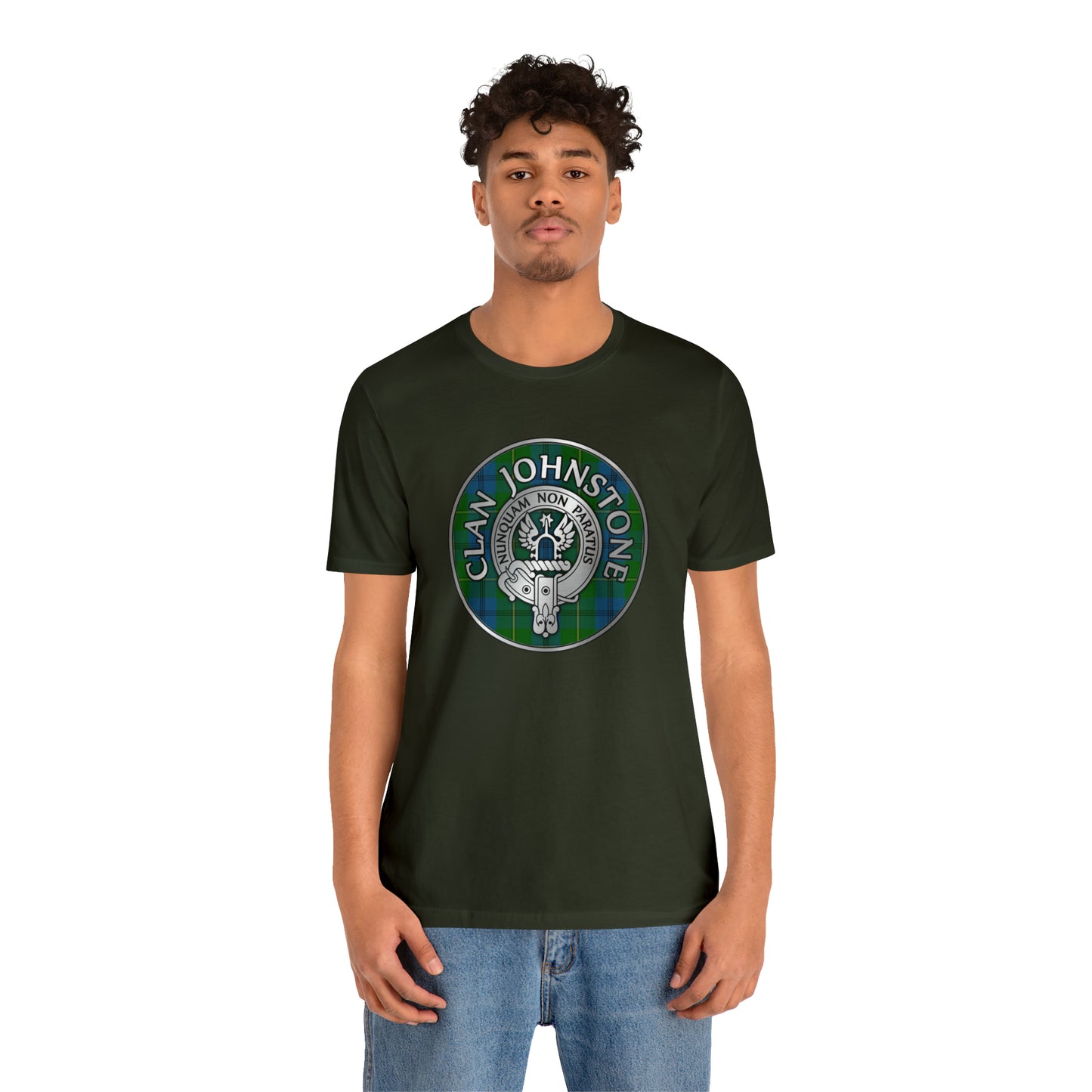 Clan Johnstone Crest & Tartan | Unisex T-Shirt