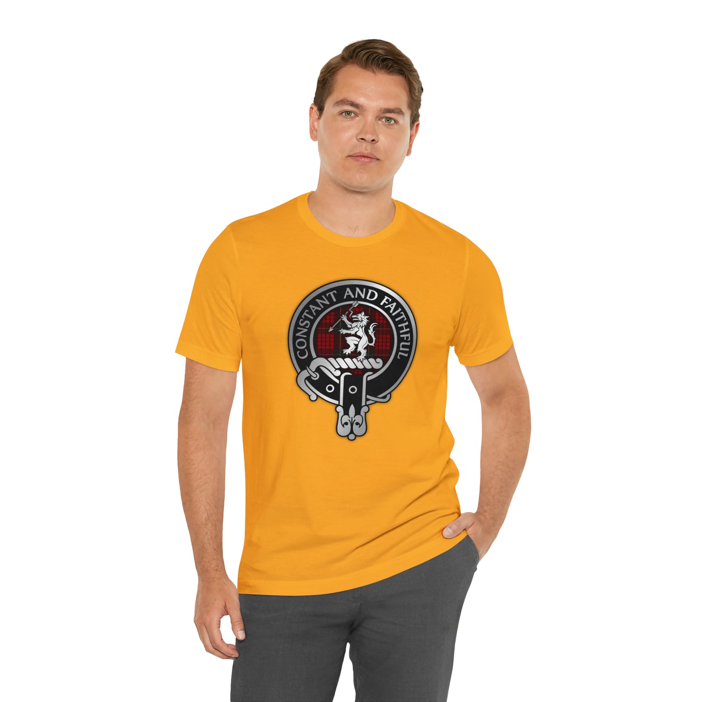 Clan MacQueen Crest & Tartan | Unisex T-Shirt