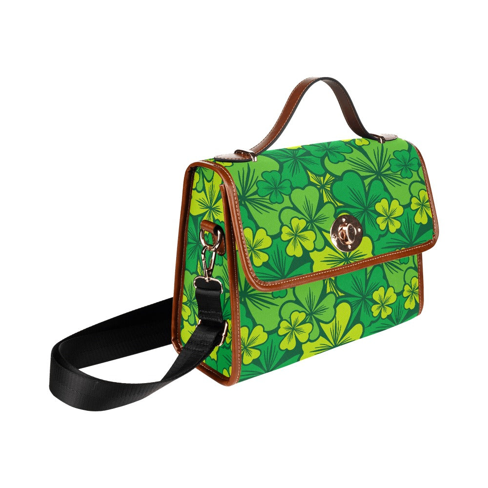 Irish Shamrock Canvas Handbag