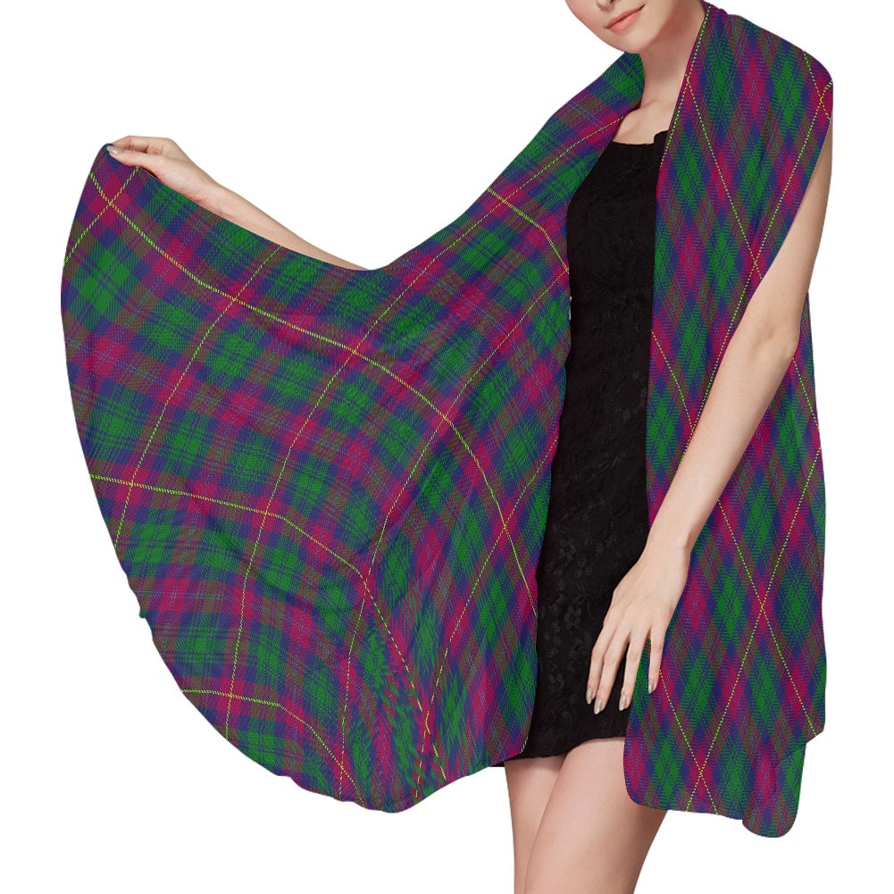 Clan Cairns Tartan Bias Chiffon Scarf