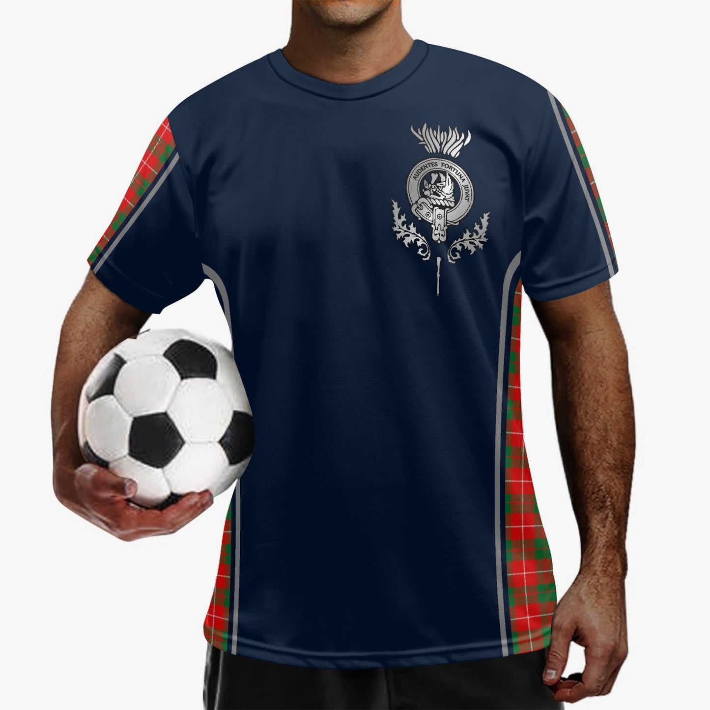 Clan MacKinnon Crest & Tartan Soccer Jersey