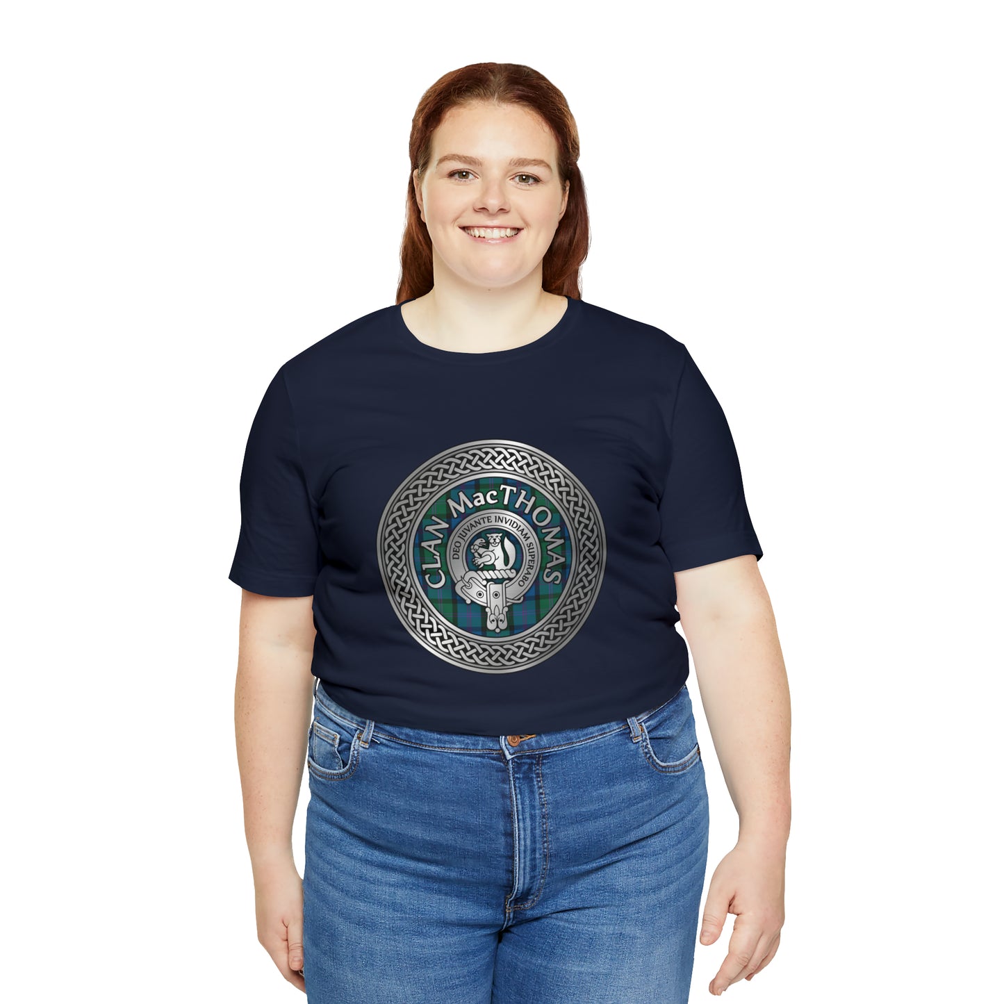 Clan MacThomas Crest & Tartan Knot | Unisex T-Shirt