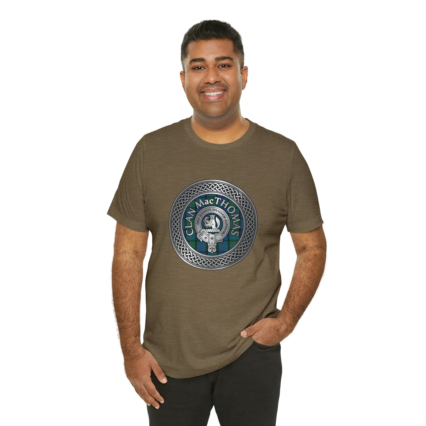 Clan MacThomas Crest & Tartan Knot | Unisex T-Shirt