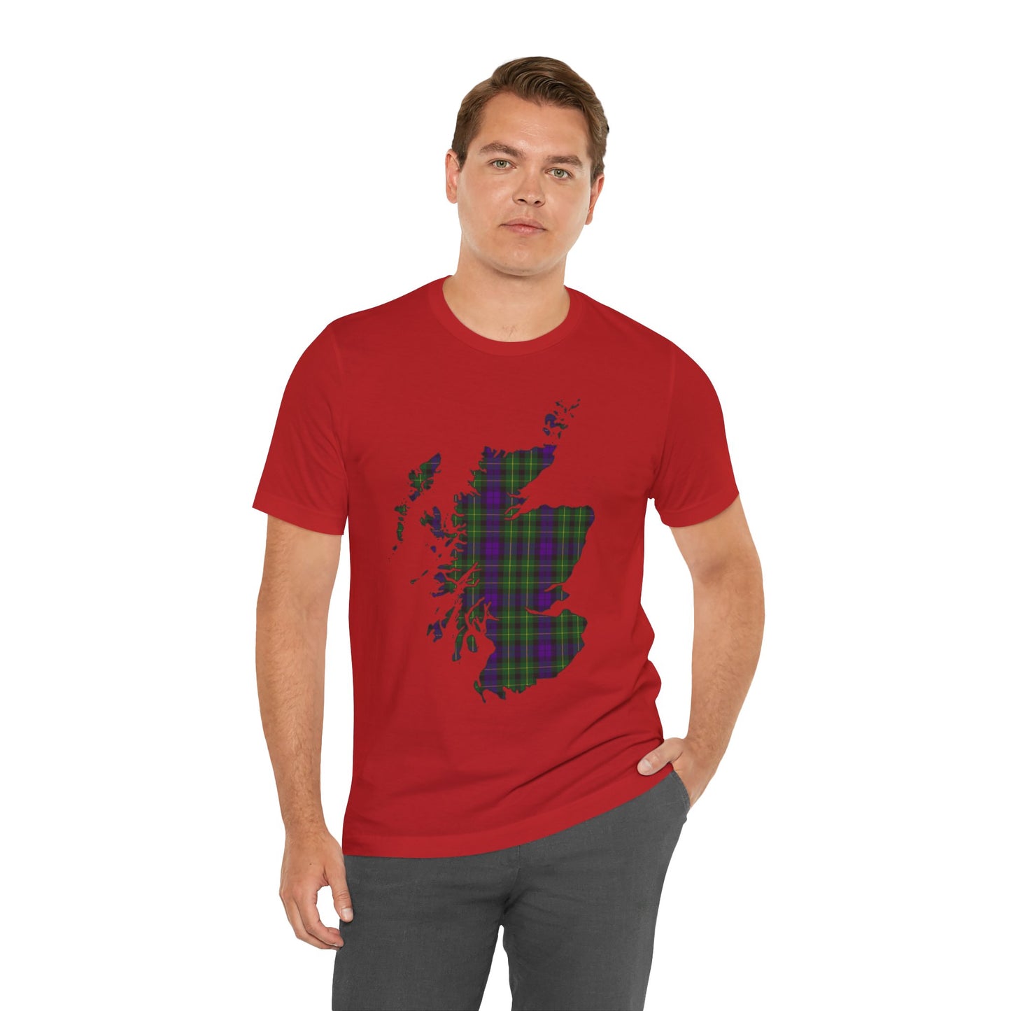 Clan Abercrombie Tartan Map | Unisex T-Shirt