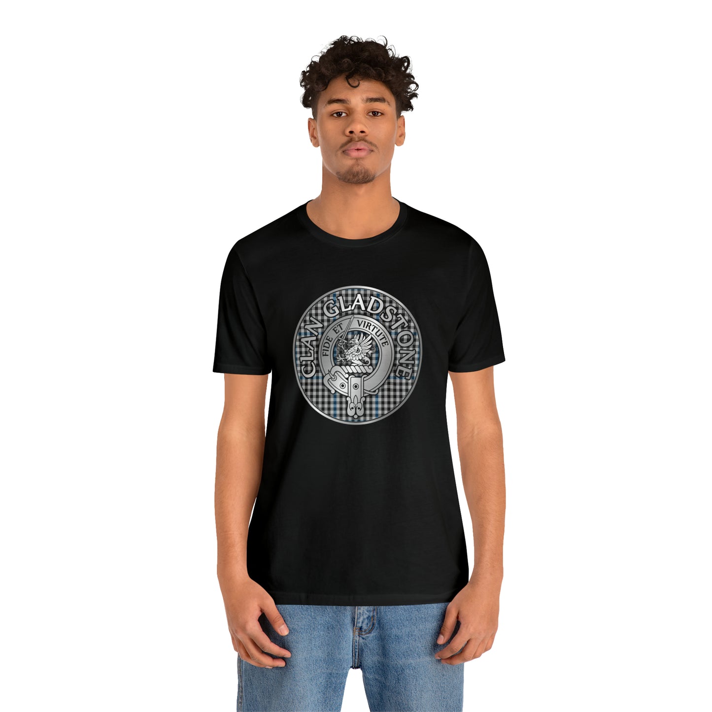 Clan Gladstone Crest & Tartan | Unisex T-Shirt