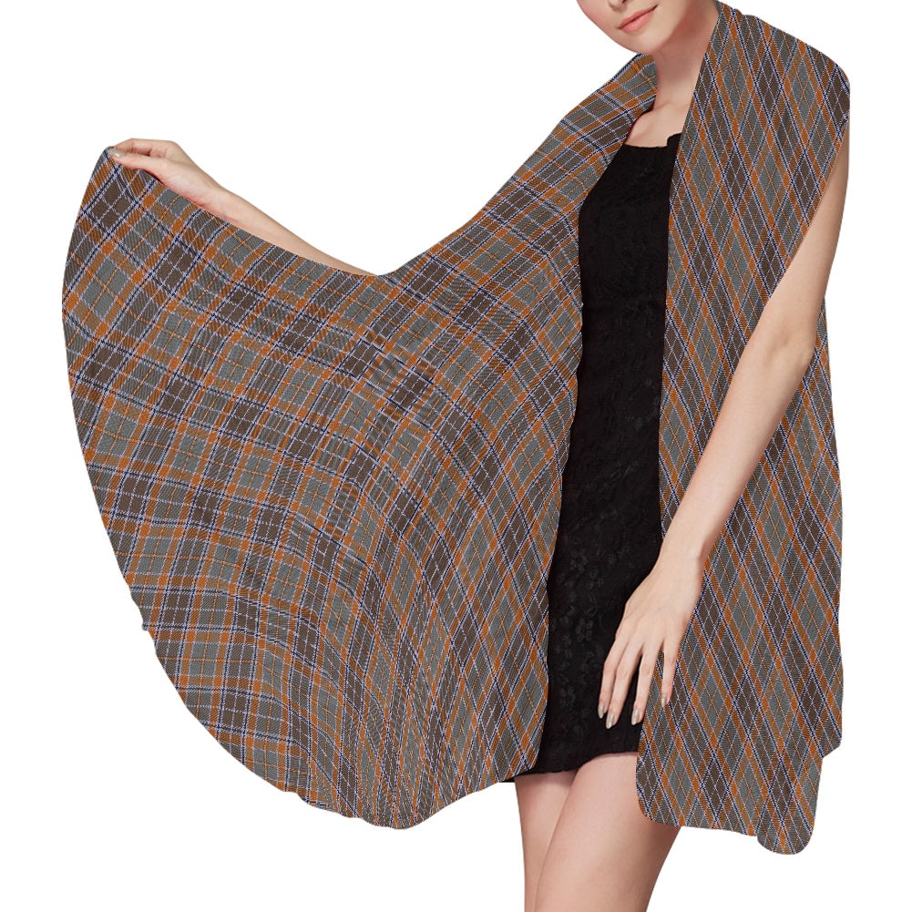 Irish County Leitrim Tartan Bias Chiffon Scarf
