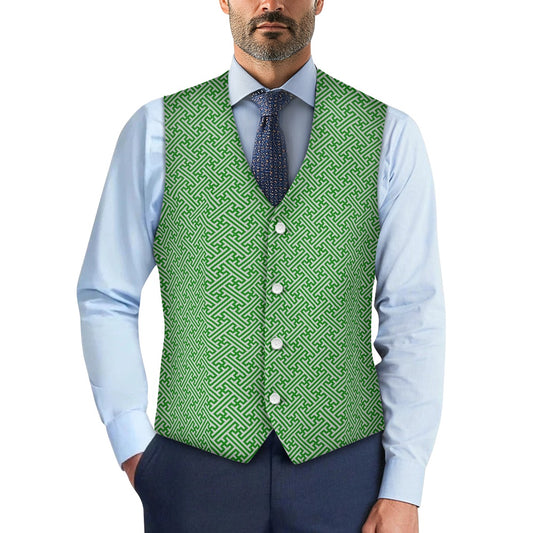 Wagara - Sayagata Green Suit vest jacket