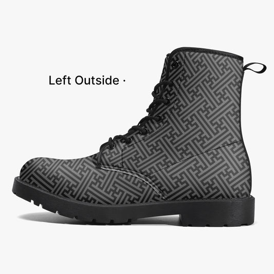 Japanese Wagara - Sayagata Black - PU Leather Boots