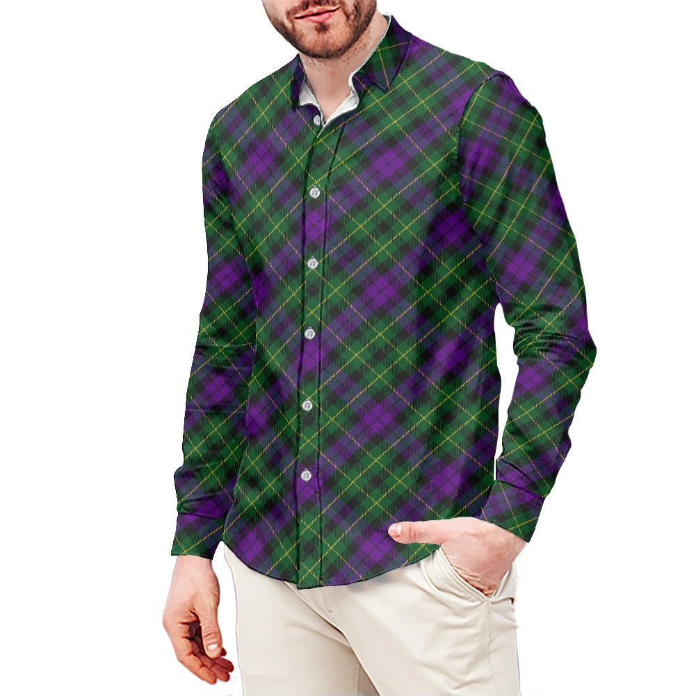 Clan Abercrombie Tartan Bias Men's long-sleeved shirt