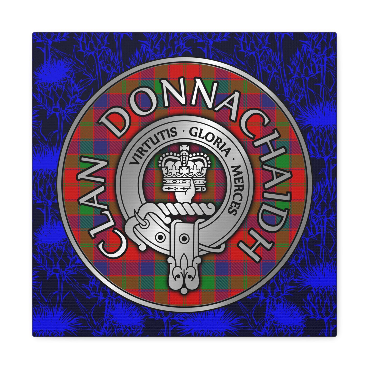 Clan Donnachaidh | Robertson Crest & Tartan Canvas Gallery Wraps