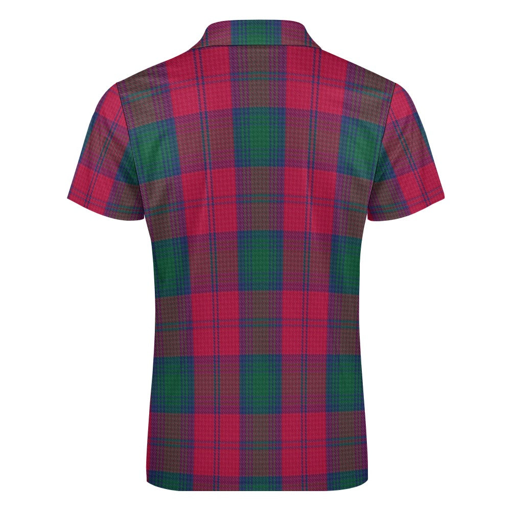 Clan Lindsay Tartan Short sleeve polo shirt