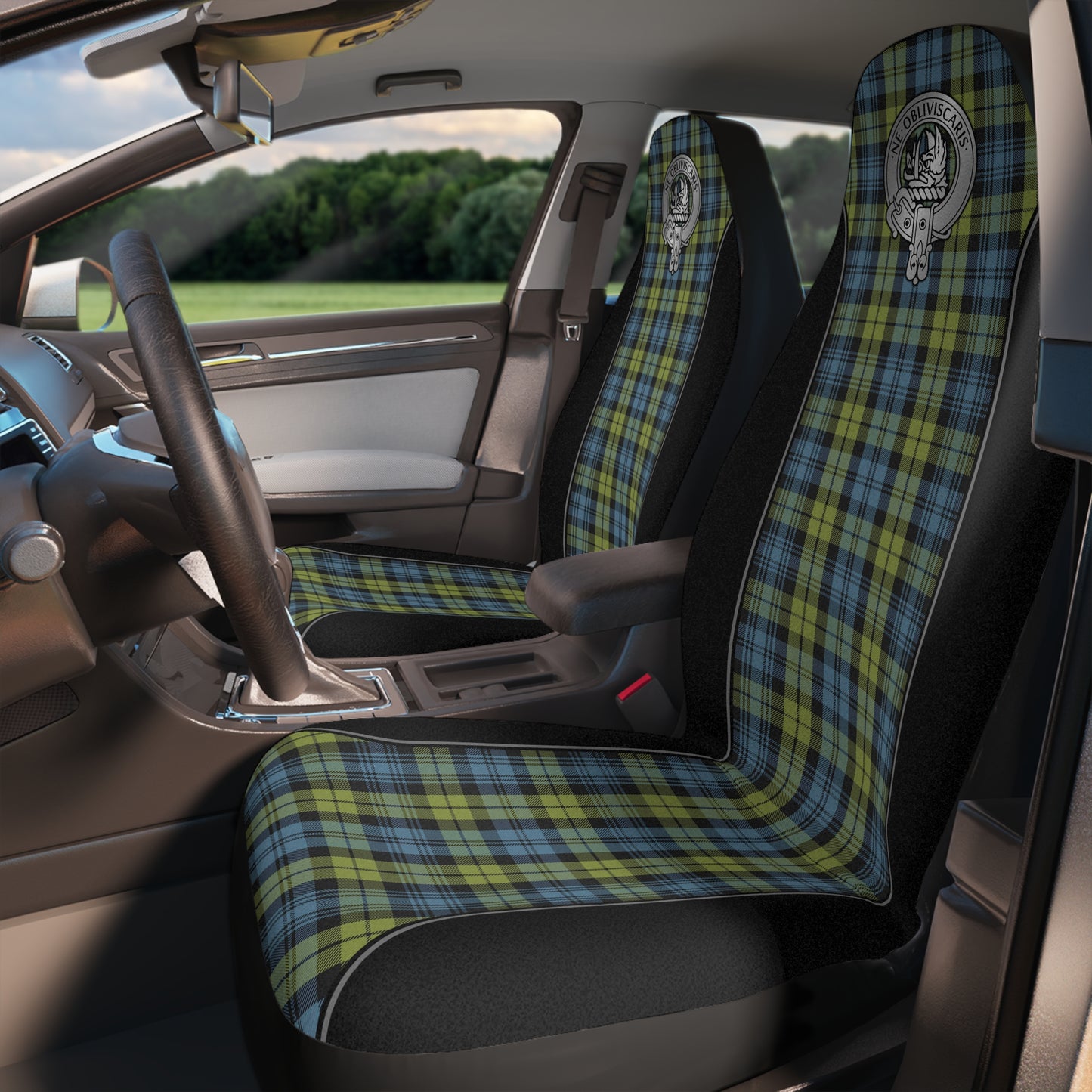 Clan Campbell Crest & Tartan Car Seat Covers