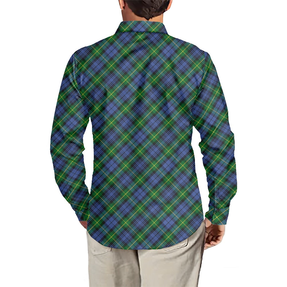 Clan Gordon Tartan Men's long-sleeved shirt