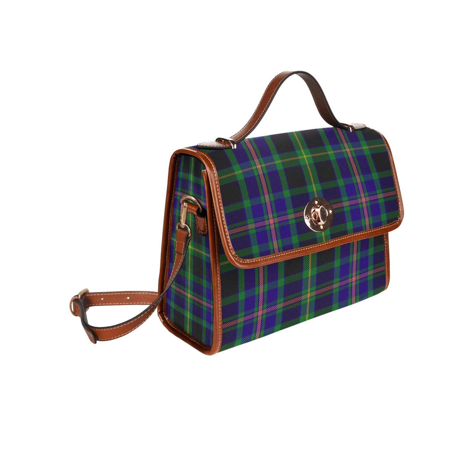 Irish County Offaly Tartan Canvas Handbag