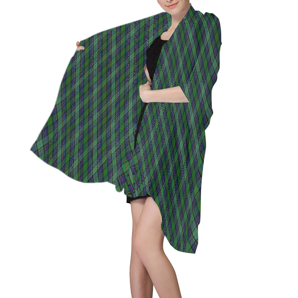 Irish Province Leinster Tartan Bias Chiffon Scarf