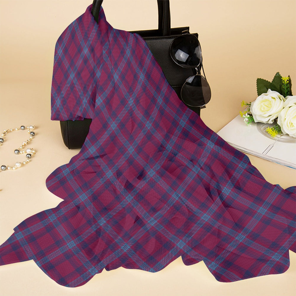 Clan Bennet Tartan Bias Chiffon Scarf