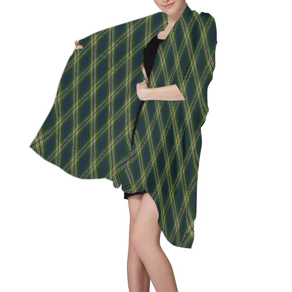 Clan Todd Tartan Bias Chiffon Scarf