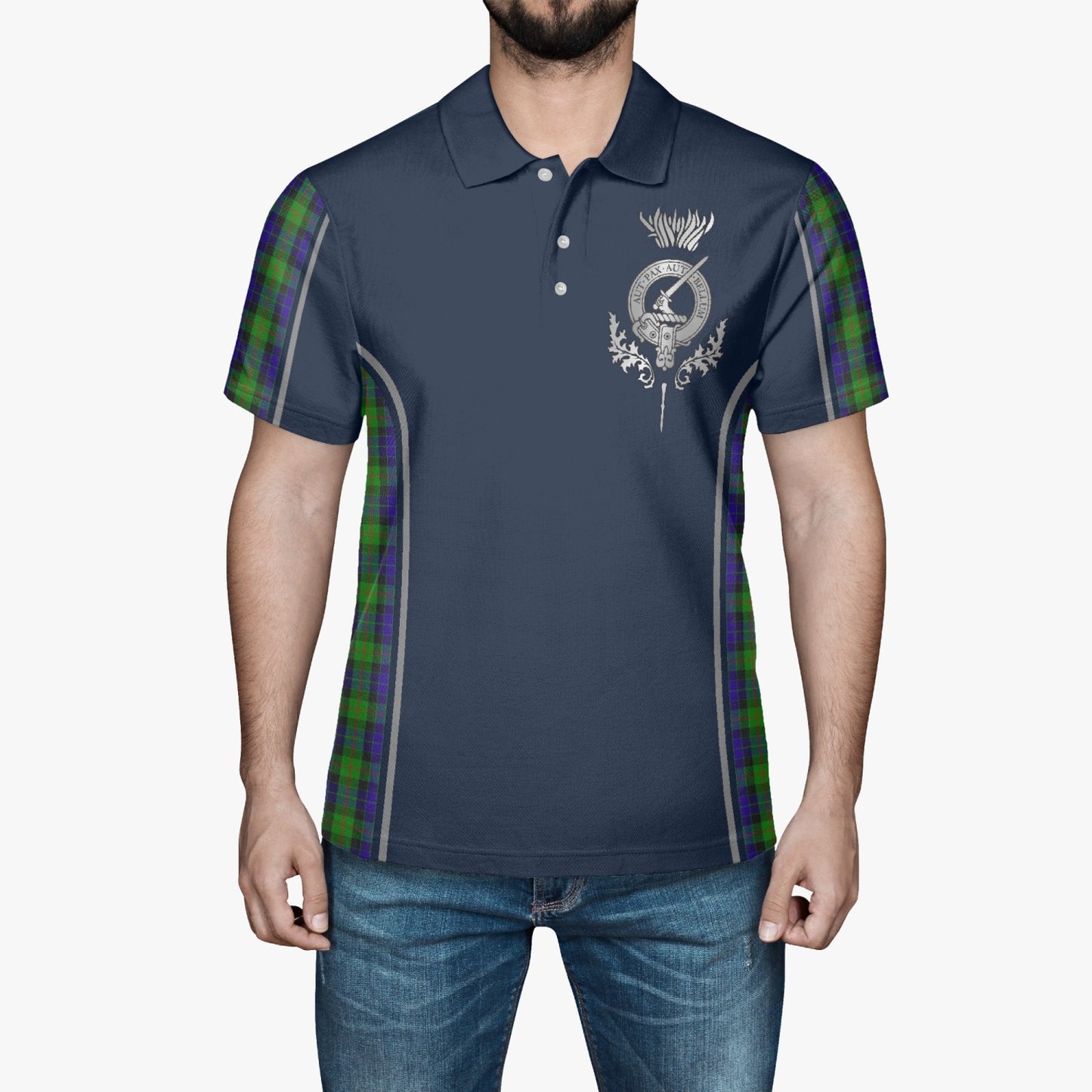 Clan Gunn Crest & Tartan Polo Shirt